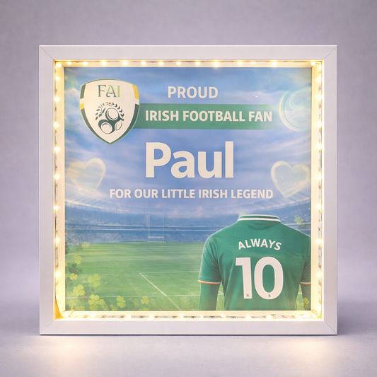 Proud Irish Football Fan – Light-Up Frame
