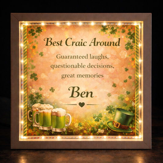 Best Craic Around – Irish Light-Up Frame