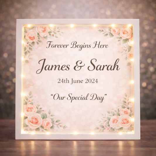 Forever Begins Here - Light-Up Frame